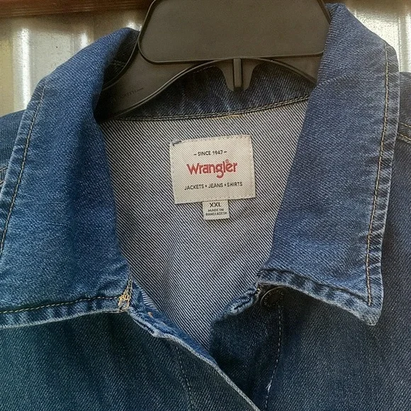 Wrangler 4 button long sleeve lightweight denim jacket chest pockets XXL… - Picture 5 of 7
